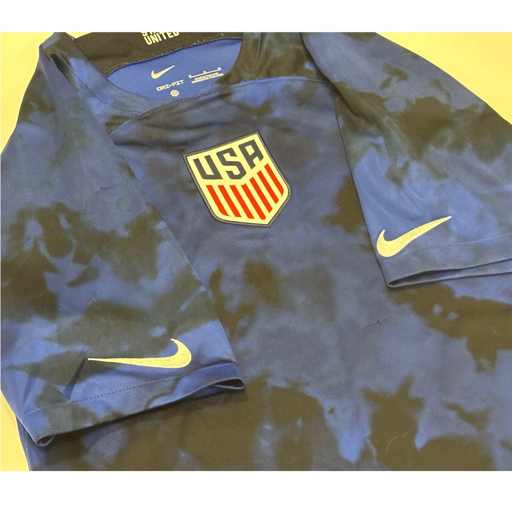 Nike USA USMNT 2022/23 Vapor Match Dri Fit Away Soccer Jersey Men's Blue - Picture 4 of 5